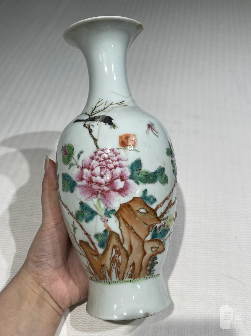 清代 粉彩花鸟纹瓶一组二十一件 - 图58